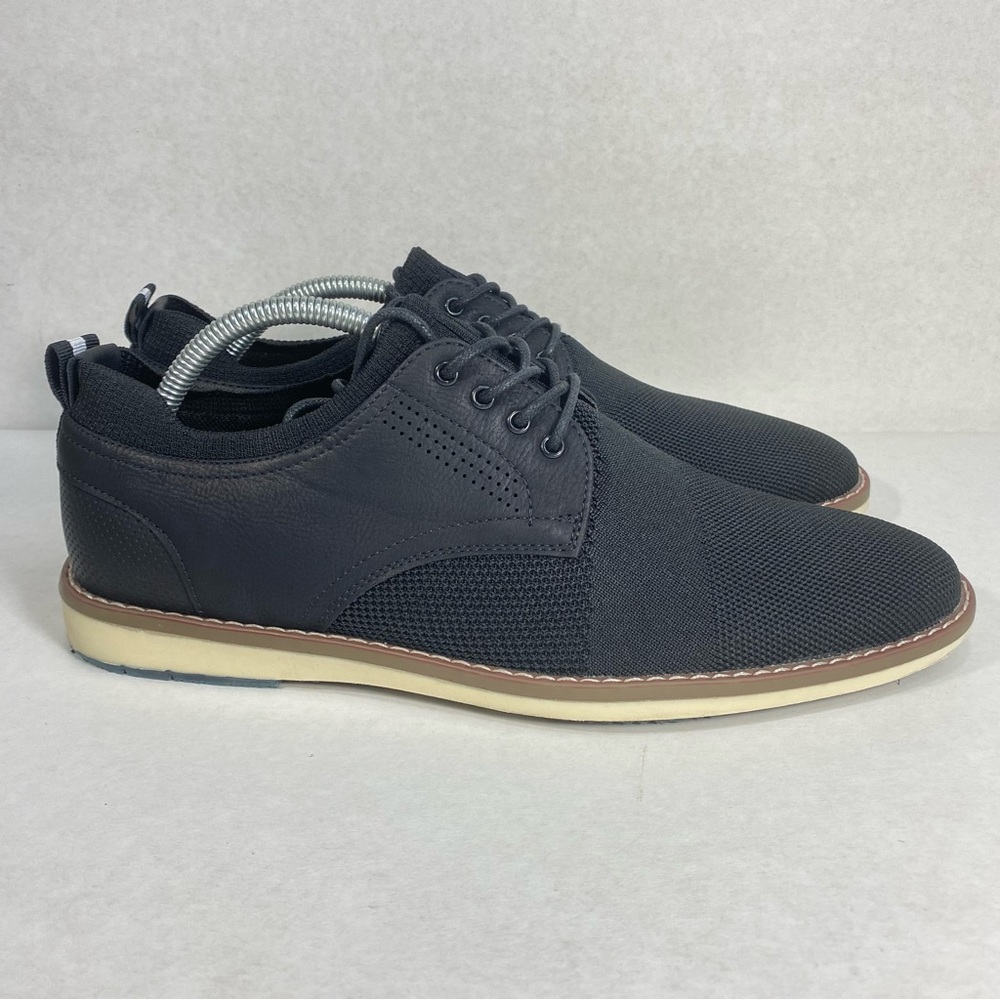 Steve Madden Knit Lace Up Black Dress Casual Shoes; Men’s Size 10 M — Excellent!